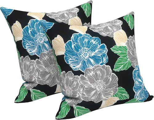 Vista 73 de LVTXIII - Juego de fundas para cojines de sofá o sillón de exteriores, para lumbar, no se decoloran, 2 unidades de 12" x 20", con relleno, estampado