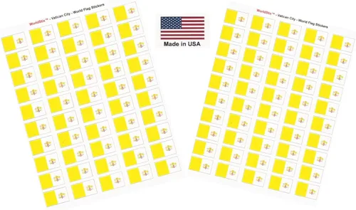 Vista 304 de 100 calcomanías de la bandera de Afganistán, dos hojas de 50, 1.5" x 1" hechas en Estados Unidos, calcomanías autoadhesivas para álbum de recortes