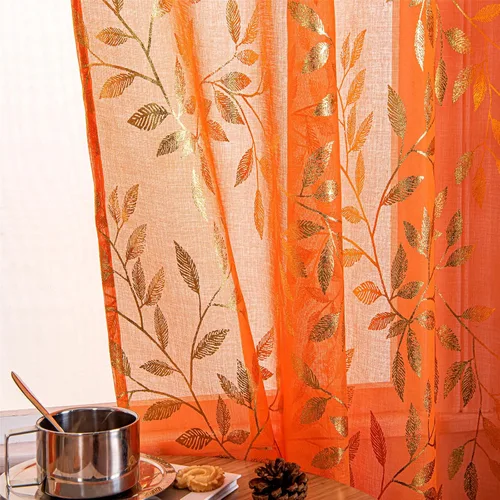 Vista 38 de Deeprove Cortinas traslúcidas color aguamarina y dorado de 63 pulgadas de largo, 2 paneles para decoración de dormitorio, cocina, decoración