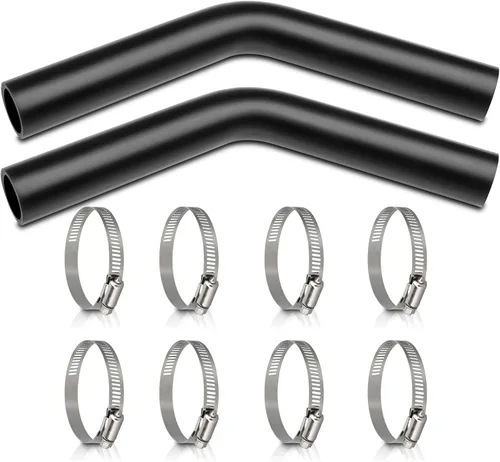 Vista 8 de Manguera de cuello de llenado de combustible de gasolina con 4 abrazaderas de manguera, manguera de combustible de 1 pulgada de diámetro