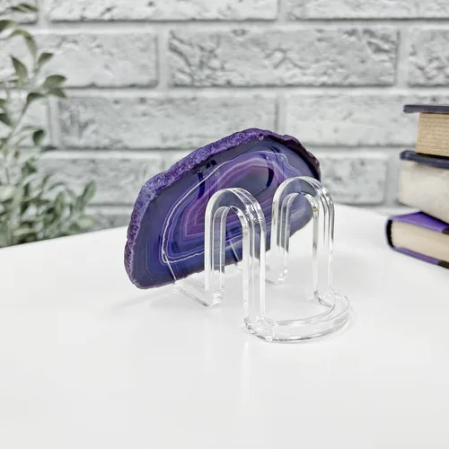 Vista 4 de Plymor Caballete de exhibición estilo cinta de acrílico transparente