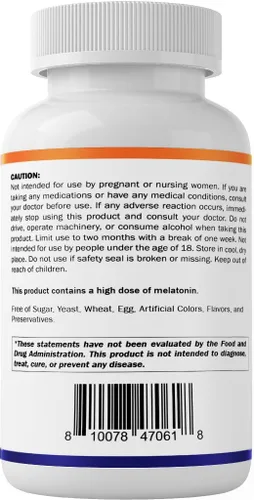 Vista 9 de Vitamatic Melatonina 30 mg - con B6 y L-teanina - 120 tabletas de disolución rápida con sabor a bayas naturales