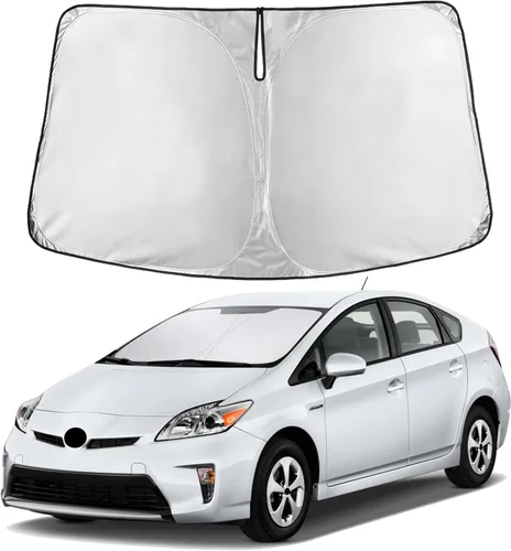 Vista 111 de EcoNour - Parasol plegable para parabrisas de Toyota Tacoma 2016-2025 2026, accesorios para camioneta de 2 puertas y 4 puertas, protector de visera