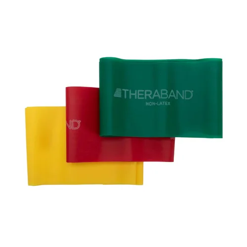 Vista 10 de TheraBand - Juego de bandas elásticas profesionales de resistencia, para ejercicios de cuerpo superior e inferior, terapia física, pilates