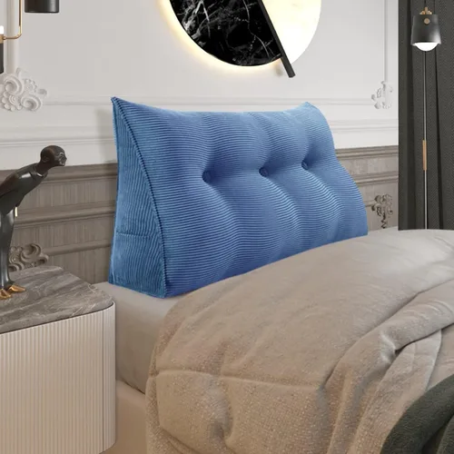 Vista 35 de Almohada de cuña para sentarse en la cama, almohada de lectura para adultos, soporte para respaldo, almohada de cabecero, sofá cama, cojín de Negro