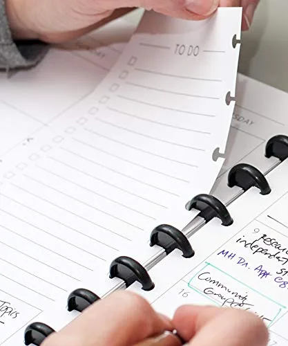 Vista 5 de BetterNote Skinny To Do List Refills for Discbound Notebooks, Half Sheet Checklist, Fits Levenger Circa, Staples Arc, TUL, The Happy Planner, Disc