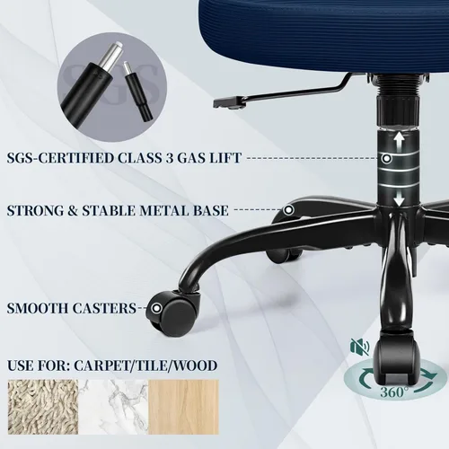 Vista 23 de FelixKing Silla de oficina, silla de escritorio ergonómica con altura ajustable y soporte lumbar, sillas giratorias, silla de computadora