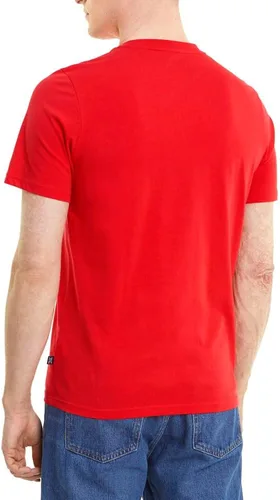 Vista 2 de Puma Hombres Logo Crew Cuello Manga Corta Bt Atlético Tops Casual - Rojo