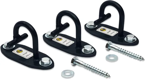 The Anchor Gym Anchor Gym-Mini H1 (juego de 3) – Plataforma modular de enganche de pared para bandas de resistencia, correas de suspensión, correas