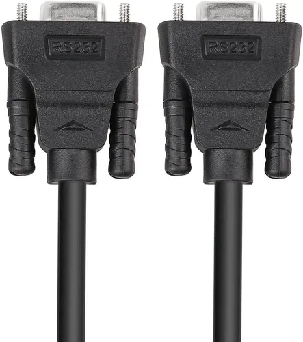 Vista 6 de DTech DB9 RS232 - Cable serie hembra a hembra, cable de módem nulo, línea cruzada TX/RX para comunicación de datos (6 pies, negro)