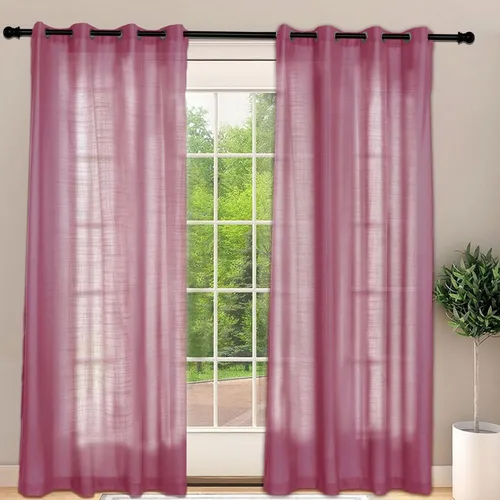 Vista 42 de Frelement Cortinas opacas extralargas de 108 pulgadas de largo, para sala de estar, cortinas de lino con bloqueo de luz, cortinas con aislamiento