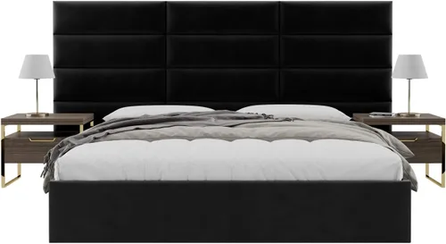 Vista 95 de Vänt - Paneles tapizados de cabecera para montar en la pared, diseño Isabelle, 60 x 23 pulgadas, configuración de 4 paneles individuales