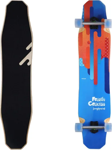 WHOME Longboard - Tablas largas de 44 pulgadas para adultos, adolescentes, niñas, niños, principiantes, profesionales, freeride freeride de estilo