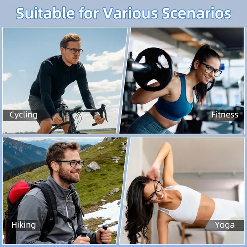 Vista 5 de HiBloks - Agarre para lentes de sol inteligentes Ray-Ban Meta Wayfarer/Skyler/Headliner Gen 2, lentes de silicona antideslizantes para lentes de sol