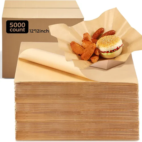Vista 9 de Sieral 5000 hojas de papel encerado de 12 x 12 pulgadas, papel encerado a granel, papel pergamino desechable, resistente a la grasa, para envoltura