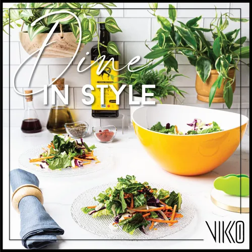 Vista 2 de Vikko Plato de ensalada, juego de 6 platos de vidrio, postre, ensalada, plato de aperitivo, elegante diseño de vidrio texturizado, platos apilables