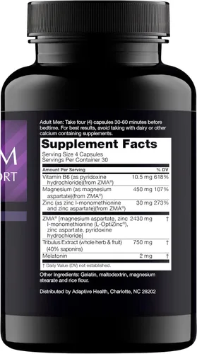 Vista 2 de Nugenix PM ZMA - Refuerzo de testosterona libre nocturno y apoyo para dormir, 120