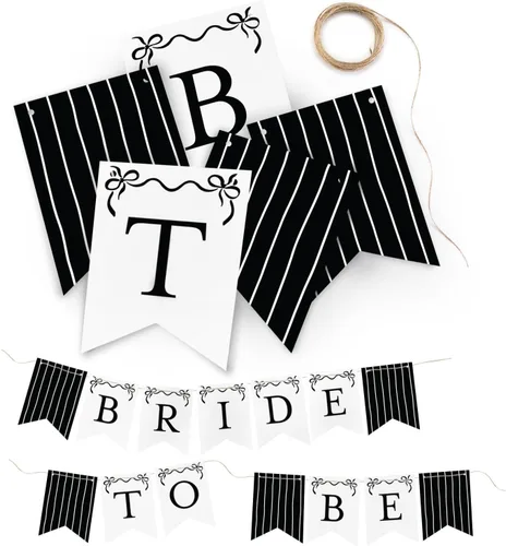 Vista 2 de Hortense B. Hewitt Accesorios para despedida de soltera con lazo "Bride to Be" para fiesta, 180 pulgadas de largo