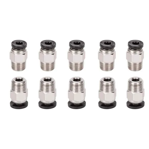 Vista 8 de PC4-M6 Conexión neumática Push to Connect + PC4-M10 Recta de montaje rápido para impresora 3D Bowden Extrusora 20pcs