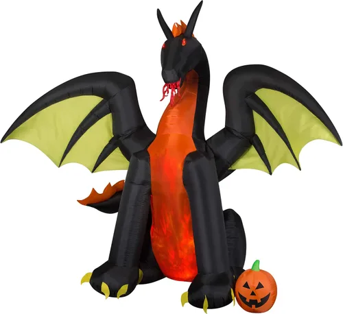 Gemmy dragón animado inflable, Plástico, Multi Color, talla única