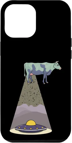 Vista 6 de Funda para iPhone 15 Funny Alien Abduction Cow UFO