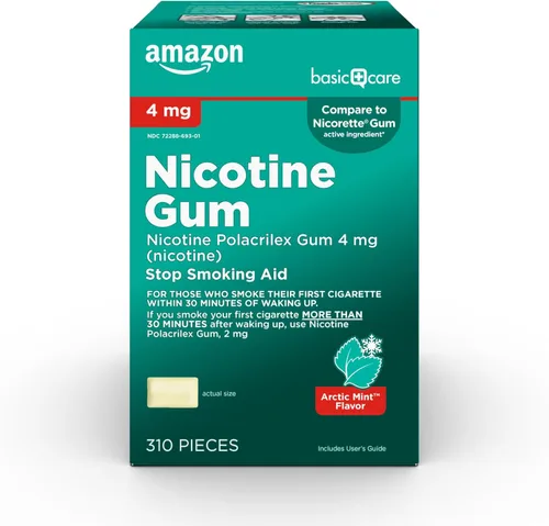 Vista 8 de Yaxa Basic Care - Goma de mascar sin recubrimiento, de nicotina polacrilex (4 mg de nicotina), ayuda para dejar de fumar, 220 unidades, sabor menta