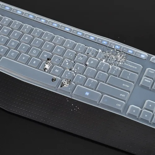 Vista 3 de Cubierta de teclado para teclado Logitech MK345 Wireless Keyboard, Logitech MK345 Protector de piel de teclado - Transparente