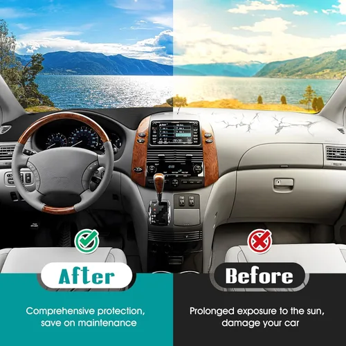 Vista 125 de FIILINES - Cubierta para tablero, accesorio para tablero de malla antideslizante, parasol sin reflejos y protector compatible con Toyota Tundra