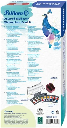 Vista 5 de Pelikan Juego de pintura de acuarela transparente, 24 colores (721894)