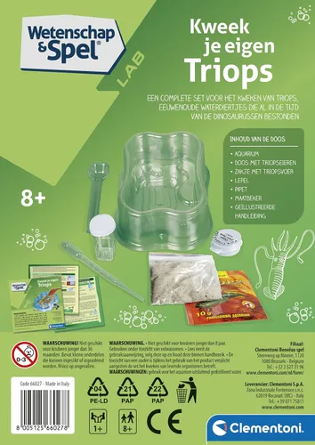 Vista 3 de Clementoni Science Kit - Triops Kweken 7+ - Alemán - Biología - Unisex - Niños - Habilidades de observación, ciclo de vida