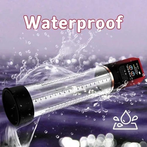 Vista 6 de Bomba de pene extensor de pene con lubricante, vibrador 3 en 1 para hombre, bomba de vacío eléctrica para pene con 12 modos de entrenamiento