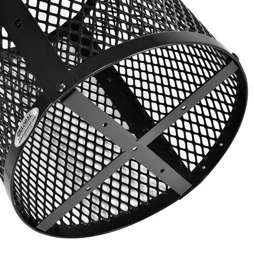 Vista 5 de Global Industrial Bote de basura comercial para exteriores de 36 galones con tapa de cúpula, forro de plástico y kit de anclaje incluido, 23-1/2