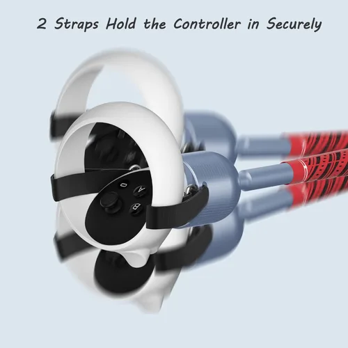 Vista 4 de VR Golf Club Attachment for Meta Quest 2Oculus Quest 2, Aluminum Quest 2 Golf Club Handle with Realistic Rubber Grip& 2 Straps, 1 1 Molded