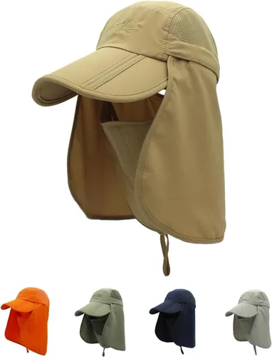 Vista 12 de LLmoway Sombrero de pesca con protección solar para hombre, mujer, niños, safari, de secado rápido