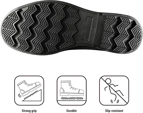 Vista 5 de NORTIV 8 - Botas de nieve para hombre con aislamiento impermeable para invierno