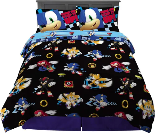 Vista 68 de Franco - Juego de ropa de cama coleccionable Nintendo Donkey Kong, 5 piezas, edredón reversible supersuave y juego de sábanas con funda