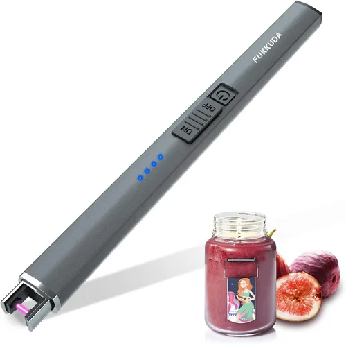 Vista 20 de FUKKUDA Encendedor Eléctrico de Vela de Doble Arco Mejorado - Recargable por USB, Resistente al Viento, Sin Llama, Ideal Relleno de Calcetín Negro