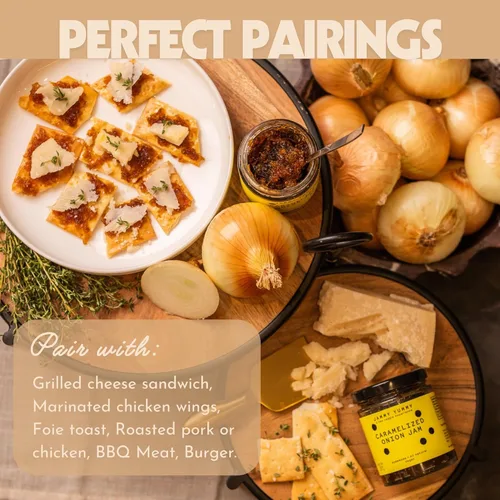 Vista 4 de Jammy Yummy Mermelada de cebolla - Hecho a mano, ingredientes simples, sin aditivos, vegano, sin gluten, tarro de 8 onzas (paquete de 1)