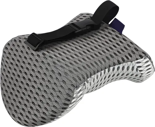 Vista 5 de GREUS Almohada lumbar para asiento de coche, reposacabezas de malla transpirable, para el cuello, cojín de apoyo lumbar para asiento de coche, silla