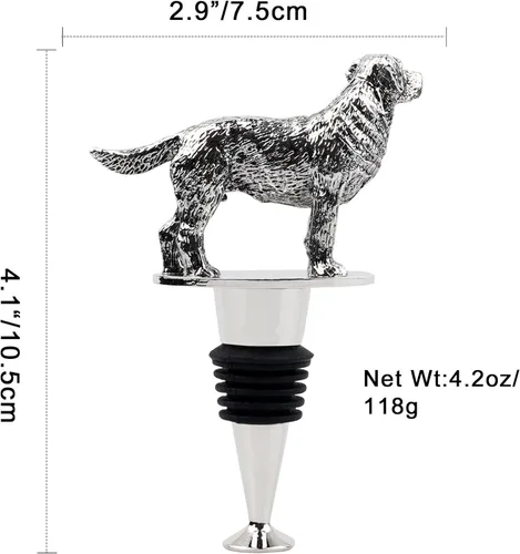 Vista 3 de Labrador Retriever - Tapón para botella de vino, regalos de vino de Labrador Retriever, regalos de Navidad, regalos de cumpleaños para hombres