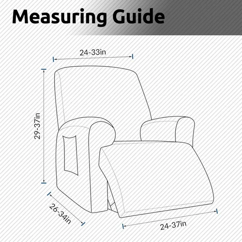 Vista 4 de KEKUOU Fundas para sillón reclinable, fundas para sillón reclinable Lazy Boy, fundas elásticas para sofá, 1 pieza de protector de muebles con parte