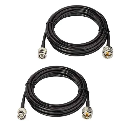 BNC macho a UHF PL-259 macho RG58 Cable de 10 pies/9.8 ft para CB Ham Antena de radio bidireccional Transceptor de radio aficionado Transmisor FM