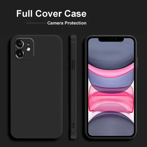 Vista 4 de TENOC Funda para teléfono compatible con iPhone 11, color negro, antihuellas, antigolpes, mate, para 6.1 pulgadas
