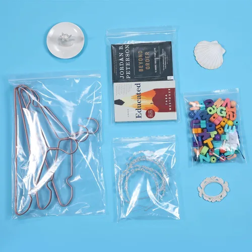 Vista 8 de 200 bolsas de 1 x 1 pulgada, gruesas, de 2,4 mil, pequeñas, transparentes, con cierre de cremallera, bolsas de polietileno, bolsas de plástico