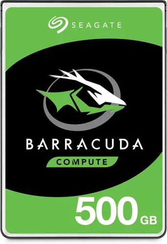 Seagate BarraCuda - Disco duro interno de 500 GB, SATA de 2,5 pulgadas, 6 Gb/s, 5400 RPM, caché de 128 MB para PC y laptop, embalaje sin frustración