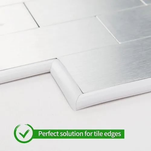 Vista 6 de LONGKING Moldura para despegar y pegar de 10 pies, moldura para paredes, bordes, bordes, azulejos contra salpicaduras, borde flexible