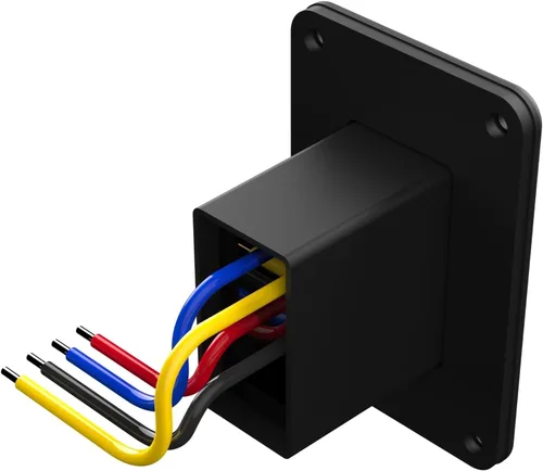 Vista 2 de SEAFLO Interruptor de balancín de potencia con interruptor de gato estabilizador, máximo 30 amperios, 12 V/24 V, extensión retráctil, arnés