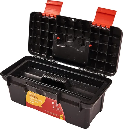 Vista 3 de Am-Tech - Mini caja de herramientas de plástico con bandeja extraíble (10 pulgadas)
