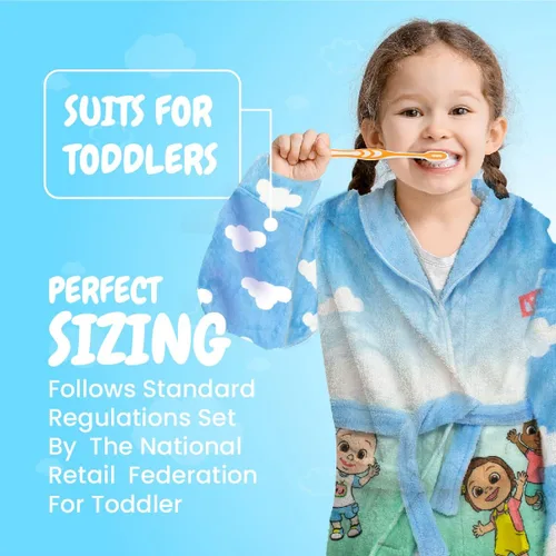 Vista 6 de Cocomelon Bata de felpa 3D JJ Playtime para niños pequeños