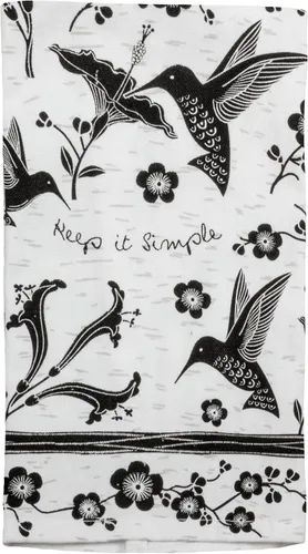 Vista 26 de Karma Gifts - Toalla de té bohemia en blanco y negro, perro, 28 pulgadas de largo x 20 pulgadas de ancho